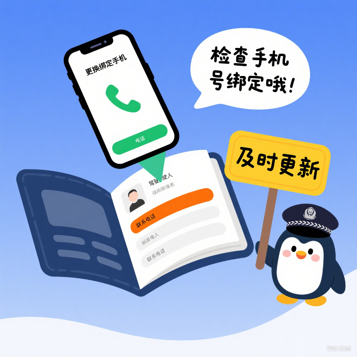 提醒要核對駕駛證綁定的手機號